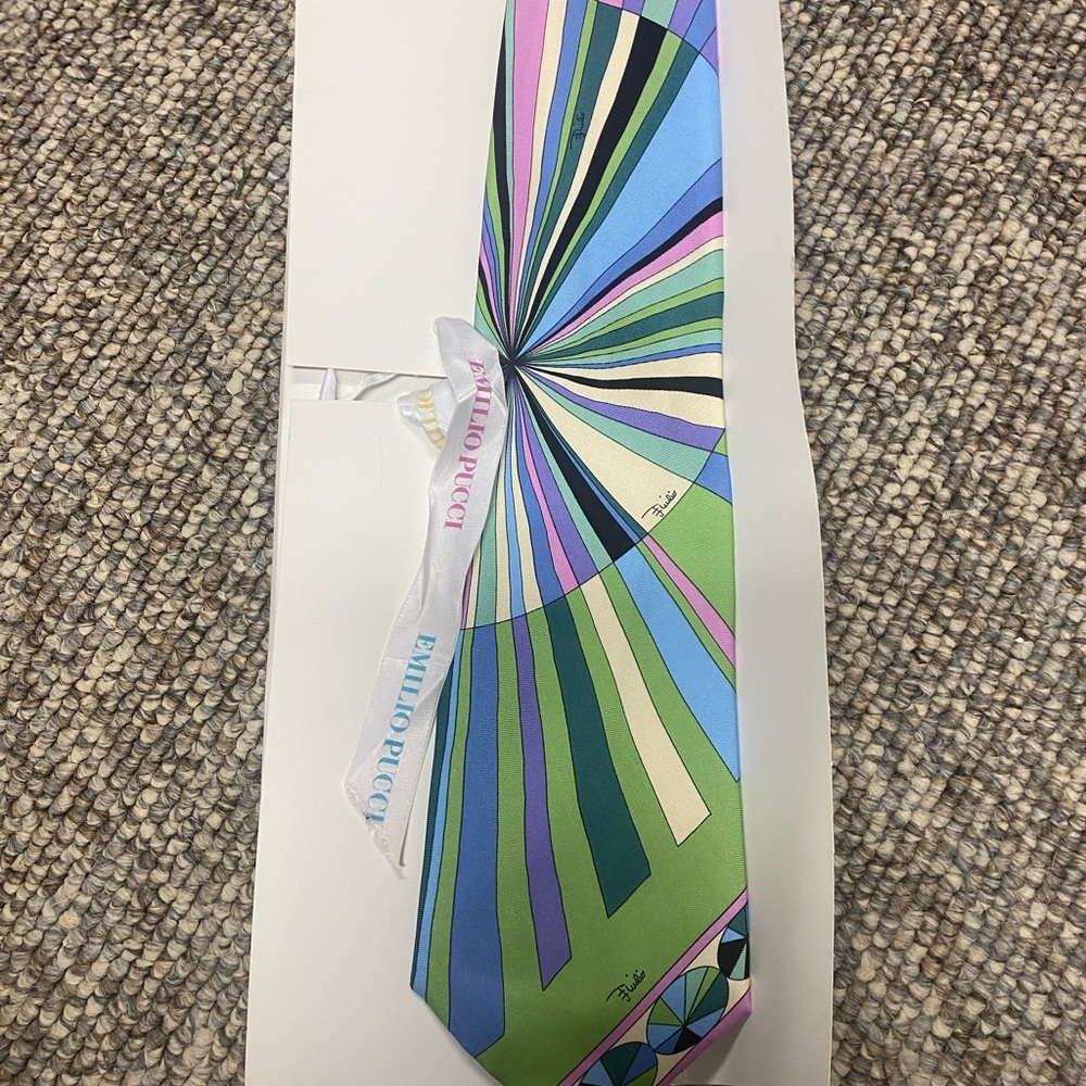 Emilio Pucci Colorful Striped Tie
